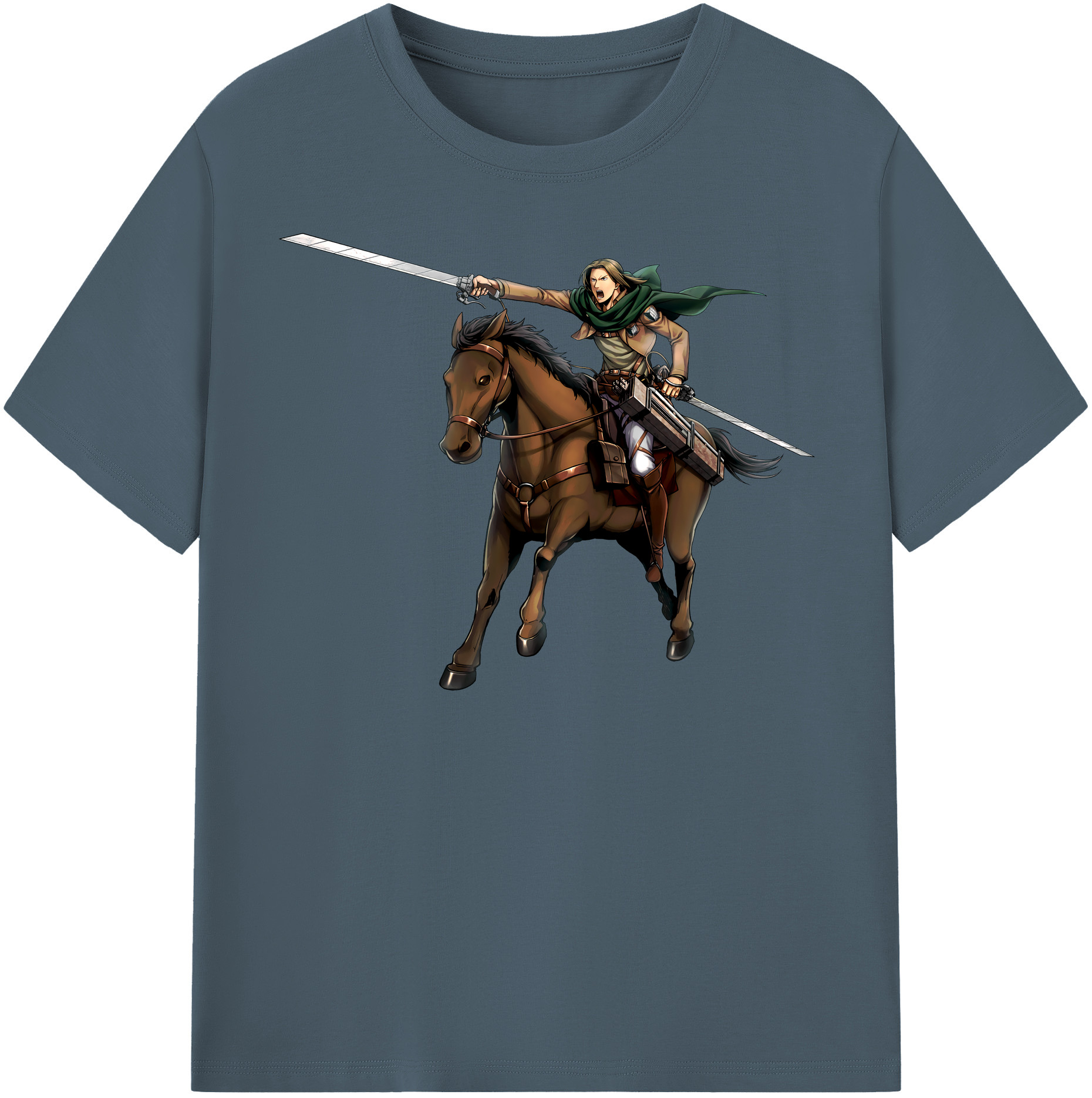 （画像用） 進撃の巨人 Attack on Titan 綿100％半袖Tシャツ（フロントプリント）